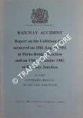 Book cover of Railway Accident - Report on the Collisions that occurred on 18th August 1981 at Parks Bridge Junction and on 13th November 1981 at Bromley Junction in the Southern Region of British Railways by Department of Transport